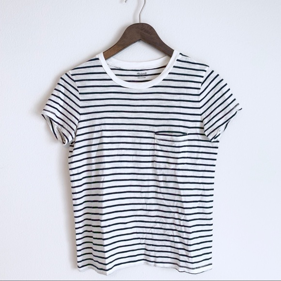 Madewell Tops - Madewell Striped Pocket Tee